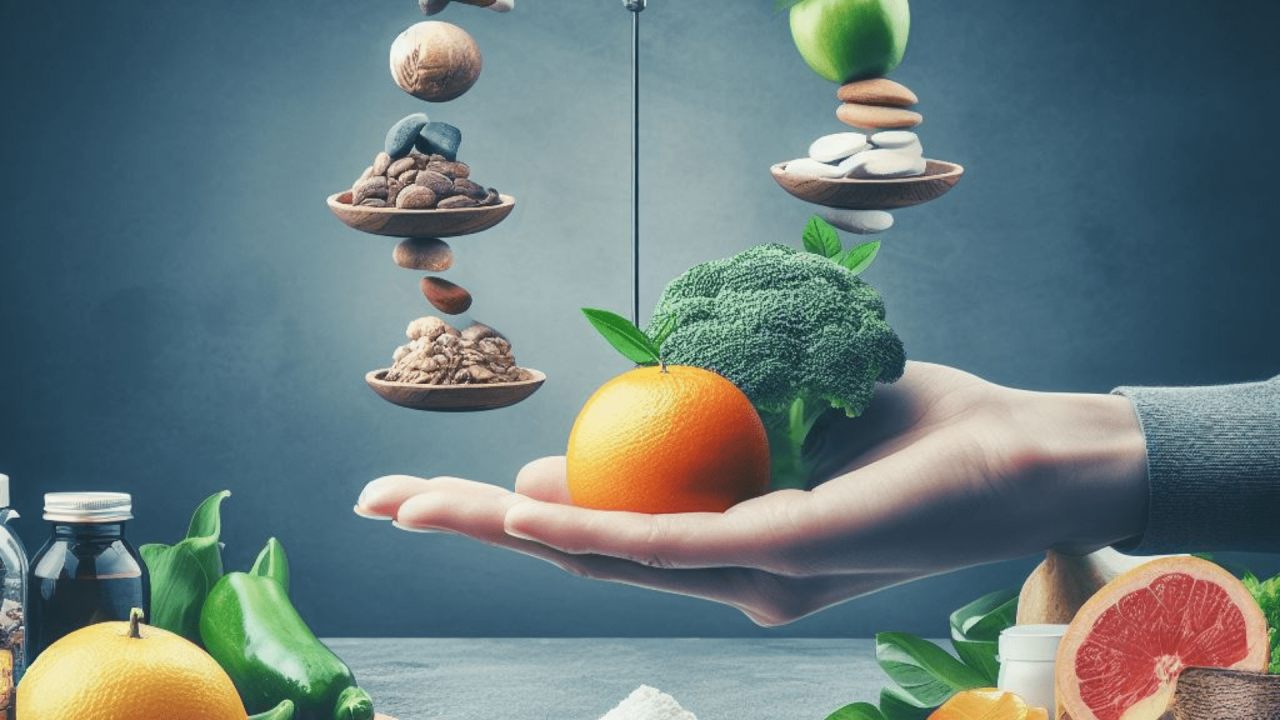 Variedad de alimentos saludables y nutritivos para una vida equilibrada